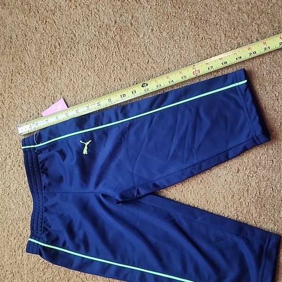 Puma Boys Track Pants Size 2T Navy and Lime Green - NWT - Picture 6 of 8